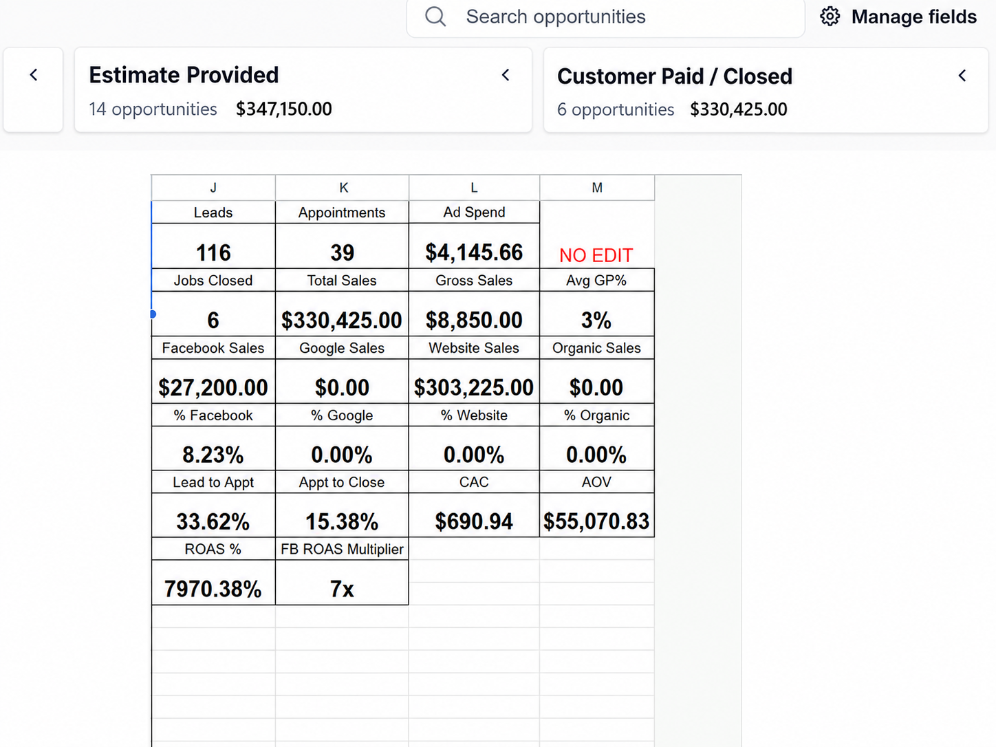 Supporting client result screenshot from Fast Break Digital Media